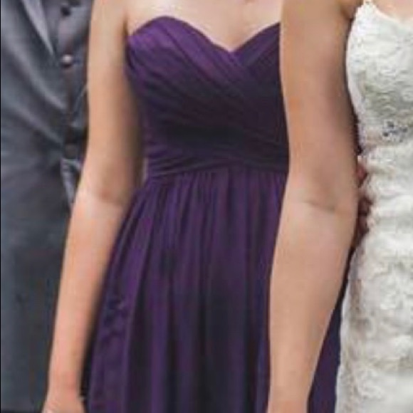 Bill Levkoff plum bridesmaid dress - Picture 4 of 5